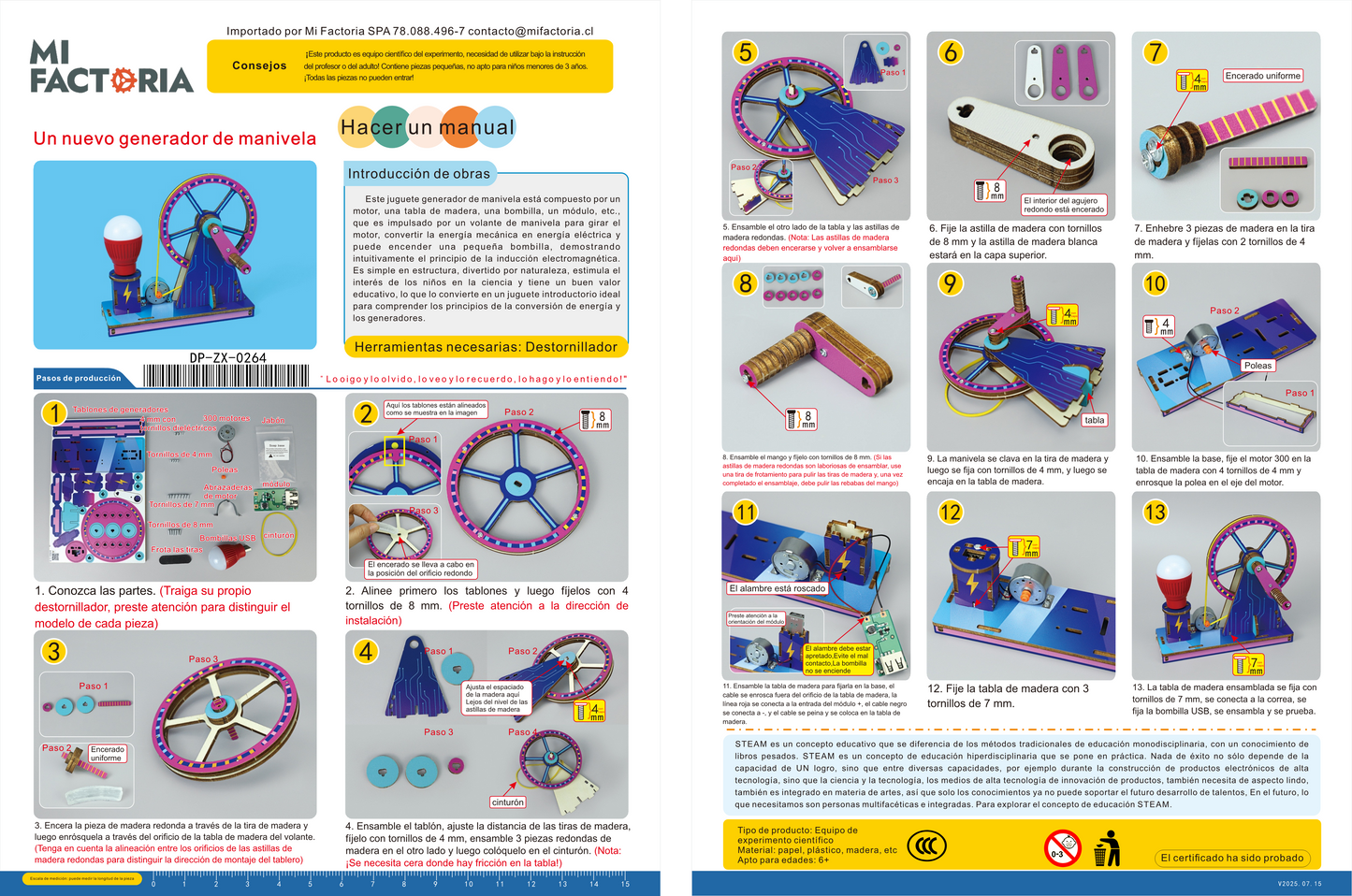 Generador manual de corriente