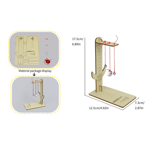 Experimento del péndulo armable de madera