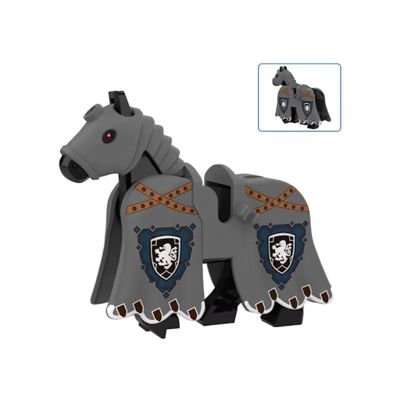 Caballo Montura Medieval León Oscuro
