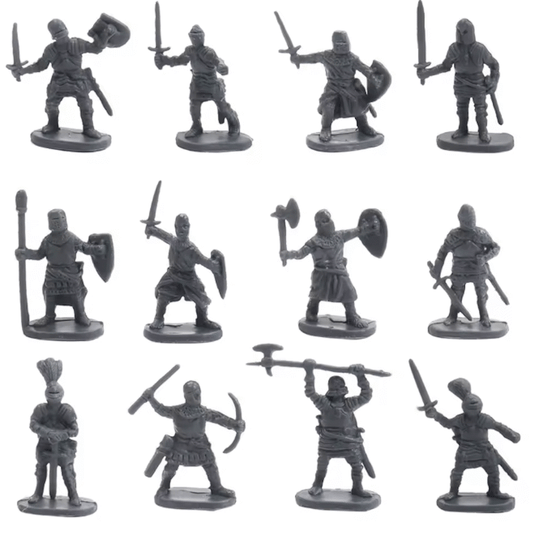 Set de 200 caballeros medievales plásticos