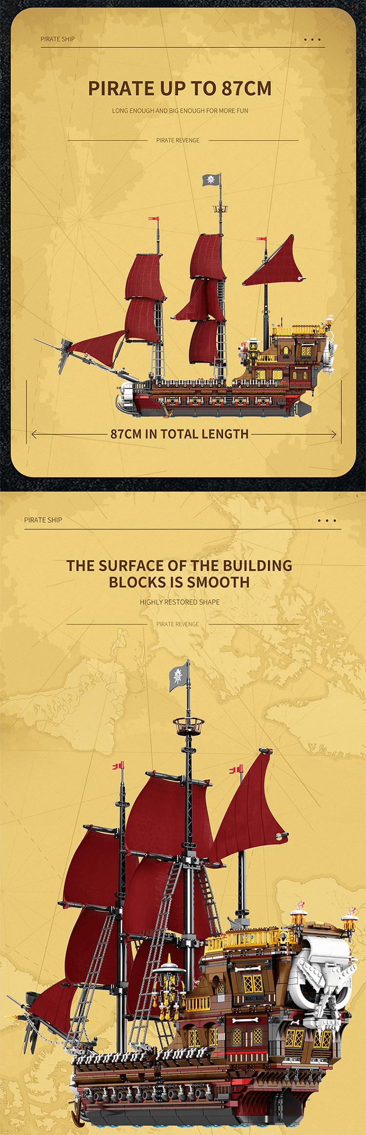 Reobrix 66010 Barco Armable La Venganza del Pirata 3066 pcs