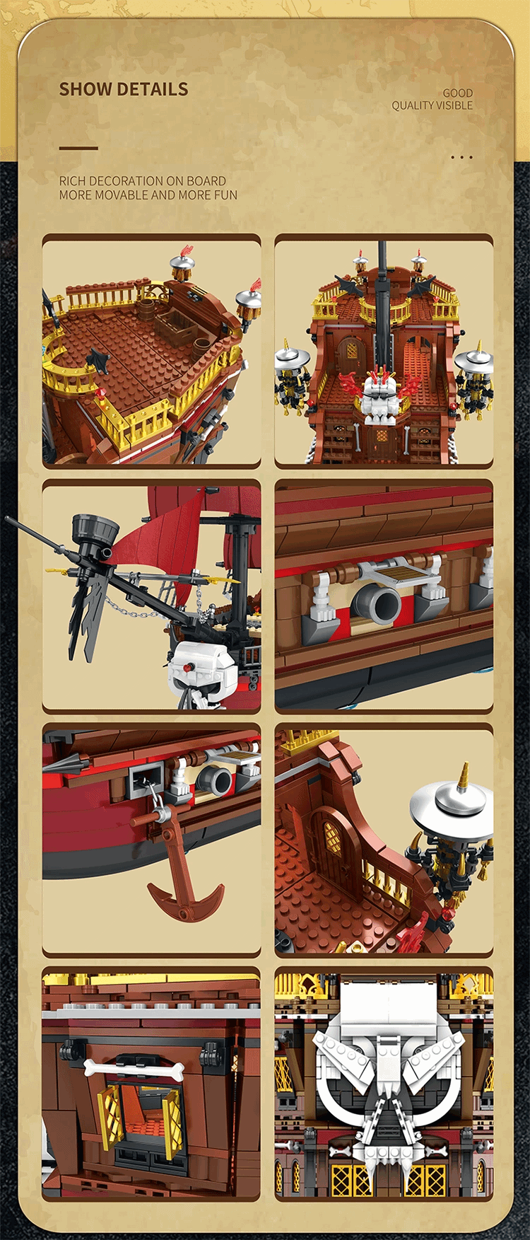 Reobrix 66010 Barco Armable La Venganza del Pirata 3066 pcs